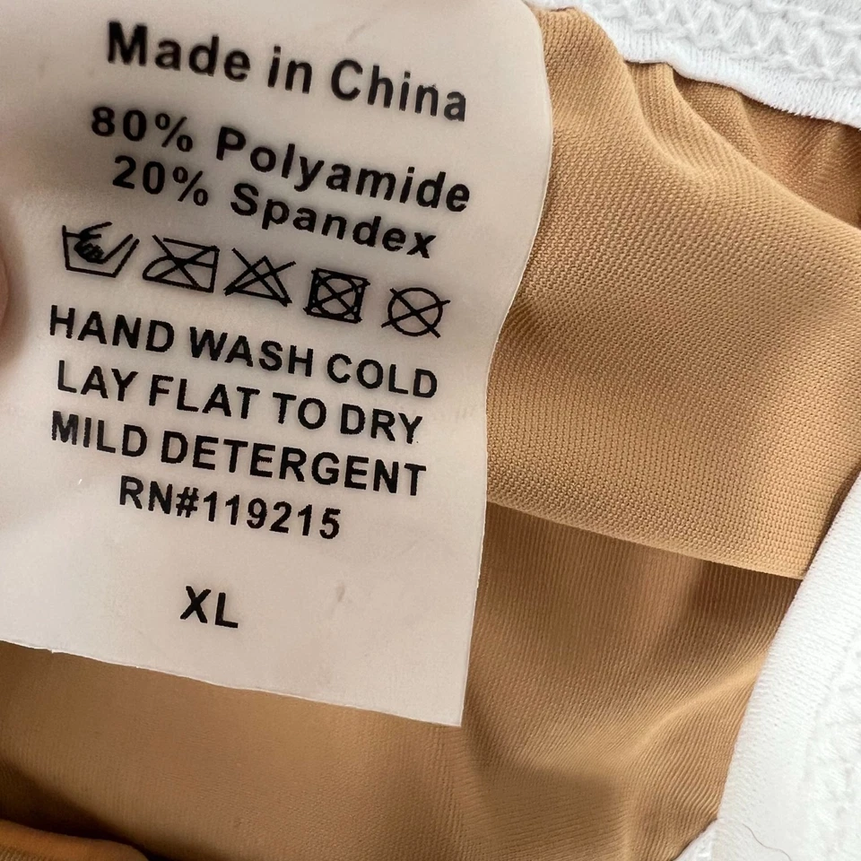 Beach Bunny Hard Summer White Bikini Set XL Strappy Cutout Tie Side Cheeky Swim - Image 4 of 4