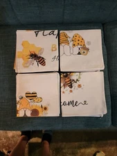 Summer Décor Pillow Covers 18x18 Set of 4 Sunflower Gnome Sunshine Bees Honey