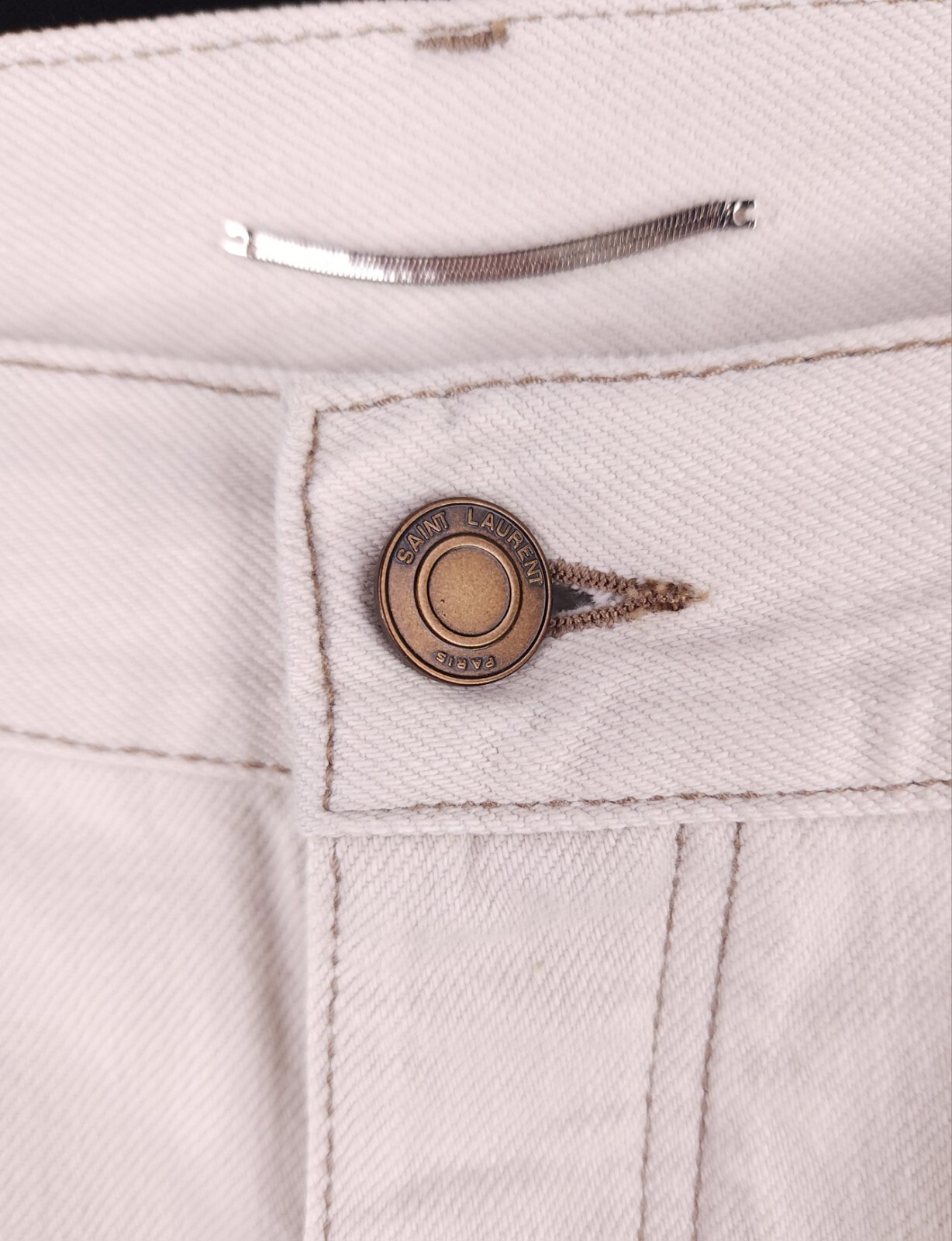 Jeans Saint Laurent Paris D18 M SL LW 34 uomo bianco sporco difetto nuovo