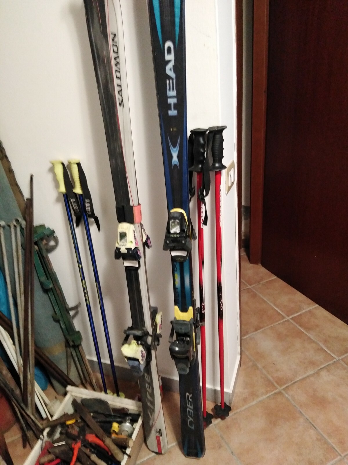 SALOMON Coppie di sci con racchette