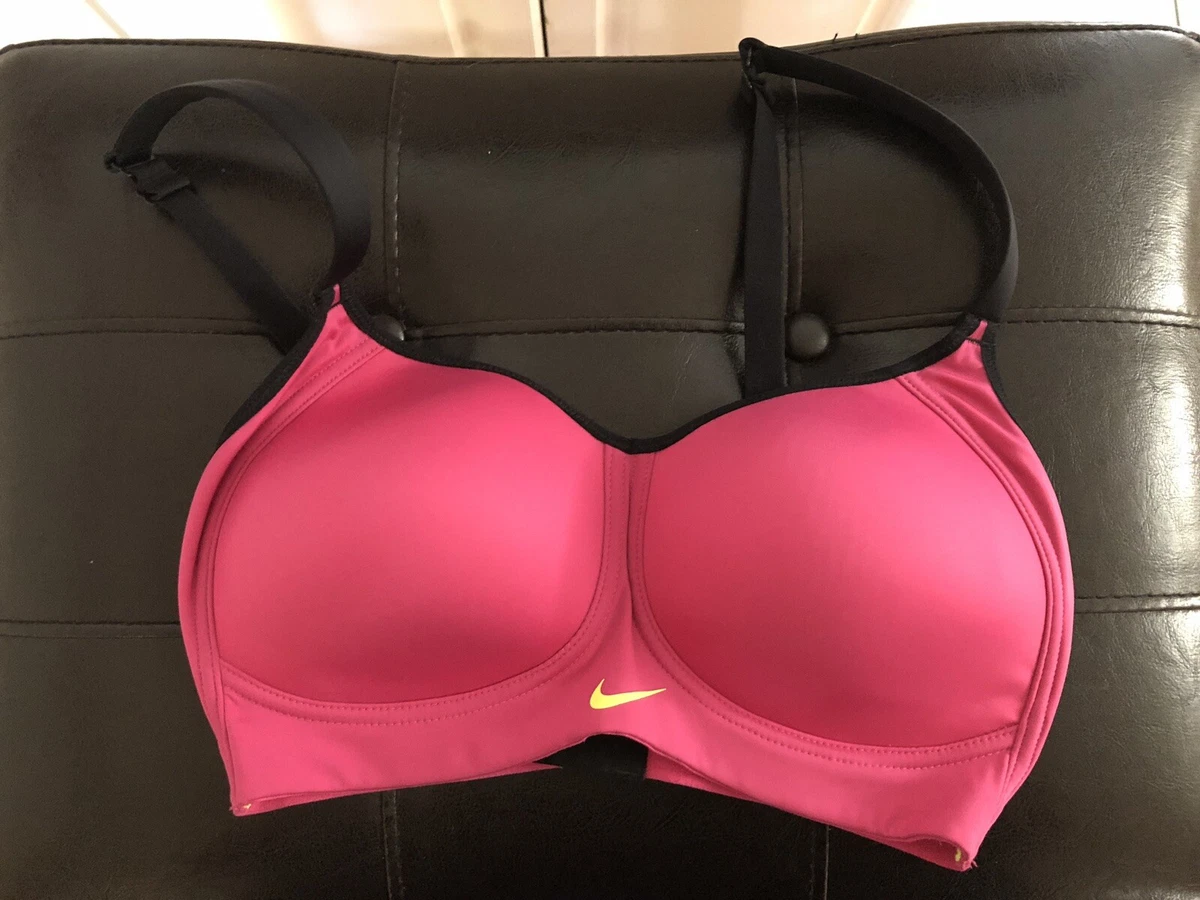 Nike Pro Hero Women s 32DD Pink Sports Bra High Support 620271-616