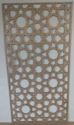 Arabesque Mosaic Islamic Art Wall furniture partition Decor Wood Sheet 5mm 4'X8'