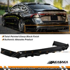 For 2023-26 Honda Accord Akasaka Full Black Rear Bumper Diffuser W Corner Spat For 2023-26 Honda Accord Akasaka Full Black Rear Bumper Diffuser W Corner Spat