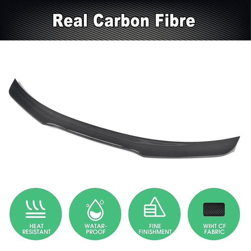 Fit For Ford Mustang 2015-18 REAL Carbon Fiber Rear Trunk Boot Spoiler Wing Lip - Picture 4 of 10