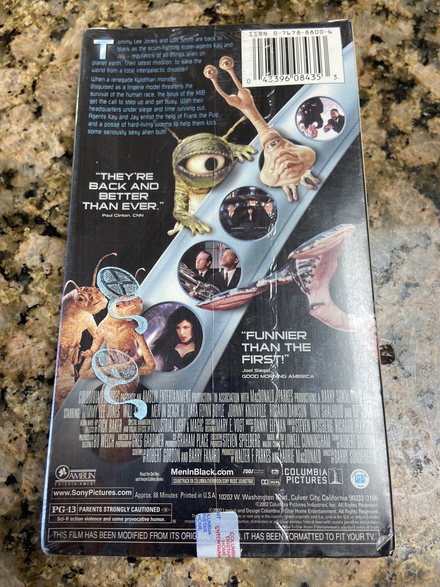 Vintage Men In Black II 2 Will Smith Factory Sealed VHS Watermarks