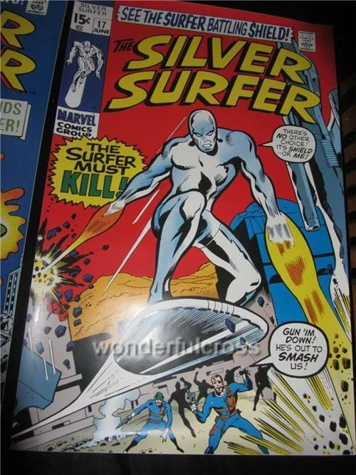 Calcomanía de pared Pottery Barn S/5 superhéroe Spiderman Capt America Thor Silver Surfer Foto 4 de 4