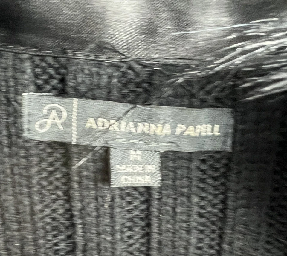 Женский жилет из искусственного меха Adrianna Papell размер M черный воротник-стойка свитер сзади - Изображение 2 из 4