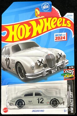 2024 Hot Wheels Jaguar MK1 Race Day G Case Gray Grant Williams Racing 1955 UK