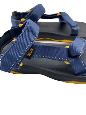 Teva sandal navy blue gold new in box size 6 Teva Navy Blue Sports Sandals with Yellow Soles Size 6 | eBay main image 3