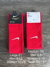 Nike Matchfit Knee High DRI-FIT Soccer Socks Red Sz MEDIUM or LARGE, Pick a Size