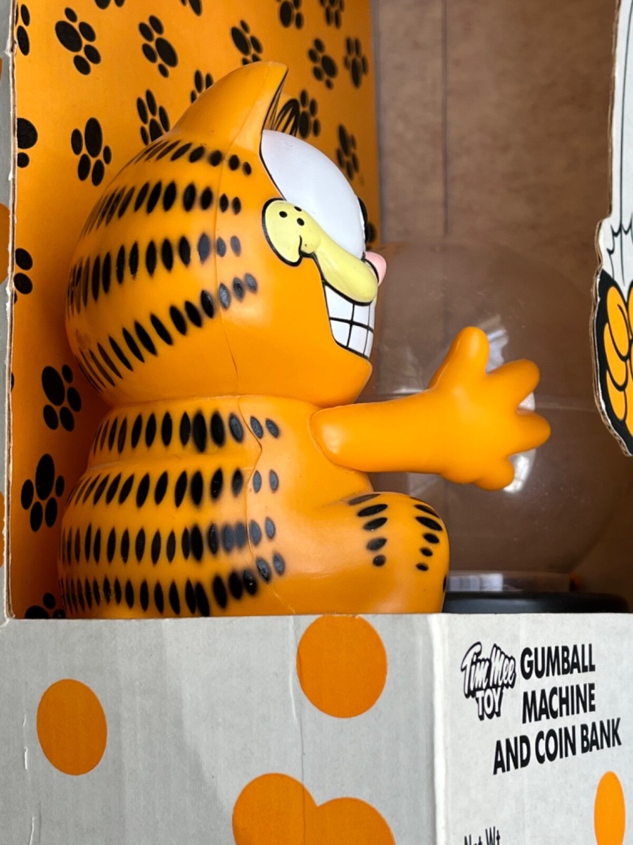 New Vintage Garfield Gumball Machine and Coin Bank New in Box | eBay