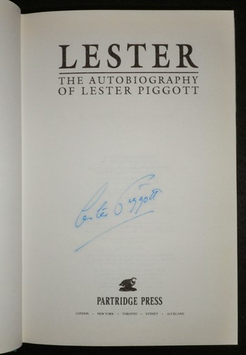 SIGNED - Lester: The Autobiography of Lester Piggott Piggott (1995-1st) Hardback - Picture 4 of 10