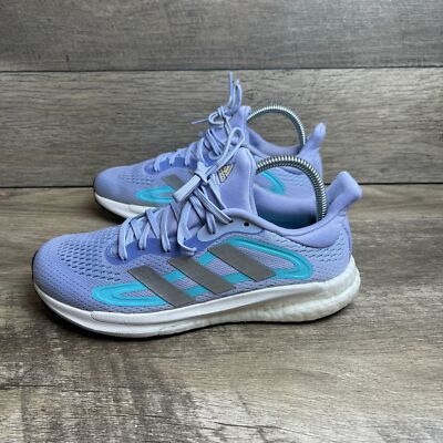 Adidas SolarGlide 4 ST S42736 Women's 7.5 Running Shoes Purple Athletic Sneakers