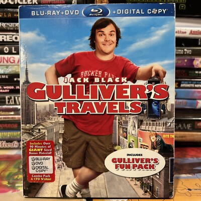 Gulliver's Travels 2010 Blu-ray DVD w/ Slipcover Jack Black Emily Blunt  Comedy
