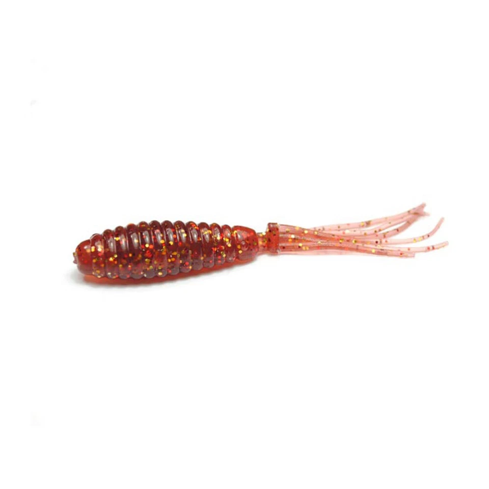 DR.FISH Señuelos de pesca YOSHIKAWA 10X Softbaits de plástico gusanos tubos larvas falda 2,5" lubina