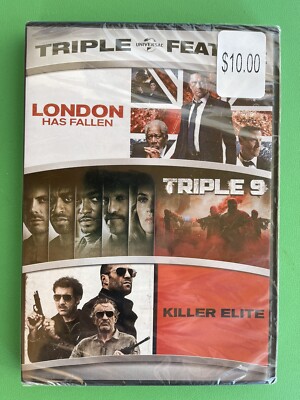 London Has Fallen / Triple 9 / Killer Elite Triple Feature DVDs
