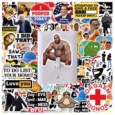 105pcs funny prank stickers, american hero Barry Wood Naked Light Switch Sticker