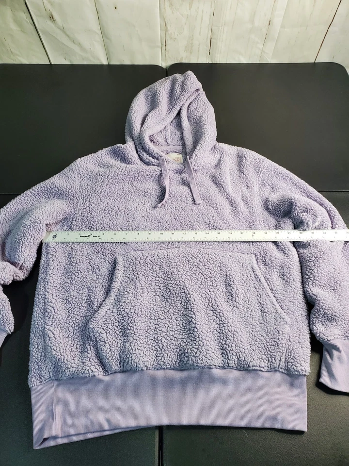 So Cozy Softest Sherpa Lila Pullover Sudadera con Capucha Talla Med Cálida Sudadera Cómoda ✅✅ Foto 4 de 4