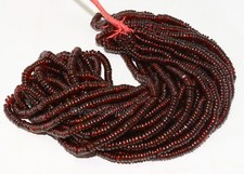 AAA Natural Red Garnet Smooth Rondelle Heishi 4-5mm Gemstone beads 16 Inch Long