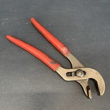 Snap-on 91ACP 9" Adjustable Joint Interlocking Channel Lock Red Soft Grip USA