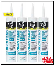 White All-Purpose Lasting Acrylic Latex Caulk 4-PACK Alex Plus 10.1oz Waterproof