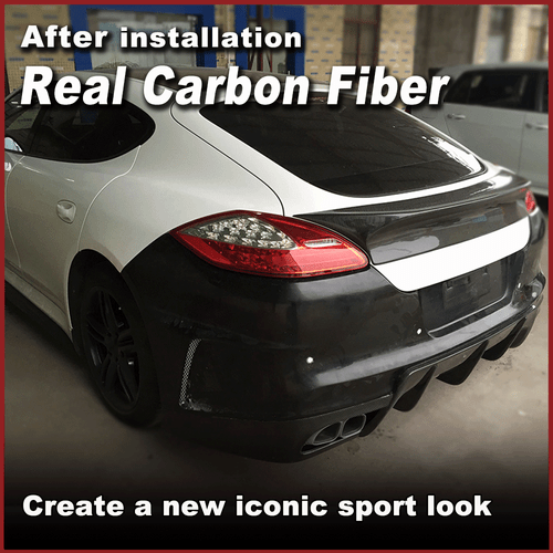 REAL CARBON Rear Lip Trunk Boot Spoiler Wing Fit For Prosche Panamera 2010-2013 - Picture 3 of 10