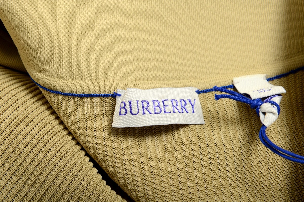 Burberry Women's Hunter Beige Stretch Short Sleeve Polo