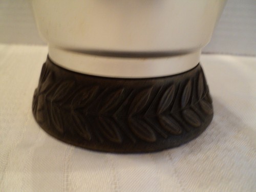 Kensington Aluminum Large Vase Marlborough Pattern by Lurelle Guild, Brass Base - Picture 2 of 5