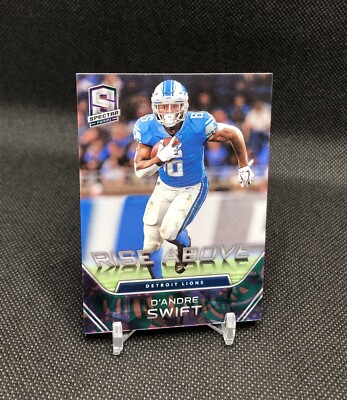 2020 Spectra D Andre Swift RISE ABOVE /5 PSYCHEDELIC PRIZM SSP Rookie Card #RI-5
