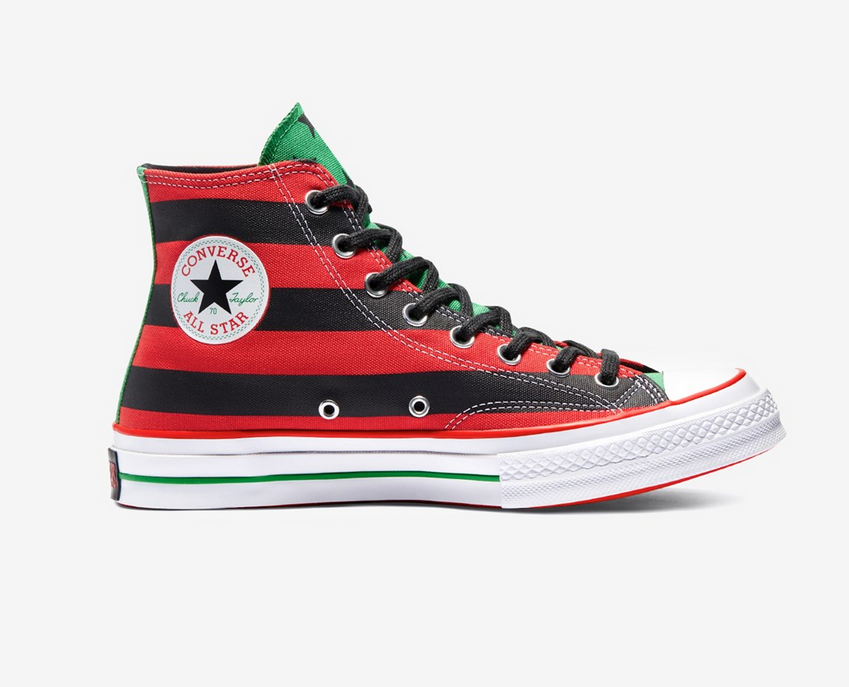 Converse Chuck 70 Hi Denim Tears Black Beauty Fiery Red