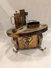  Copper Tone Tin Music Box  Oh What A Beautiful Morning  Works Lids Excel Condit