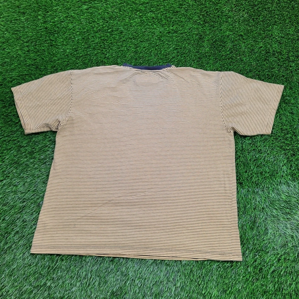 Camisa Vintage Nautica Sail XL 24x26 Amarillo Azul Rayas Foto 2 de 4