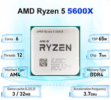 Image of AMD Ryzen 5 5600X 6-Core 12-Thread CPU | AM4 | OEM TRAY |New Sealed | UK Seller