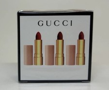 GUCCI Rouge A Levres Mat Lip Colour Trio 3 Mini LIPSTICK Argentina Goldie Janet