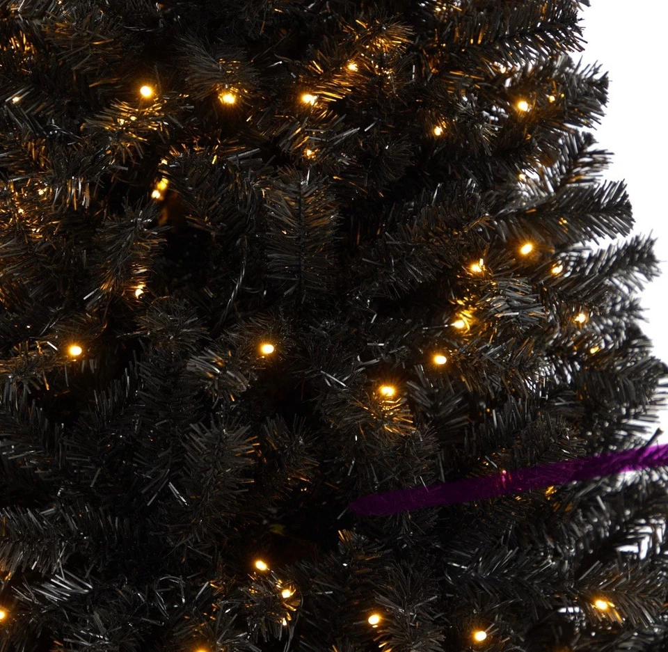 6-ft Black Artificial Christmas Tree with 400 Clear LED Lights and 1036 Tips - Image 3 of 3