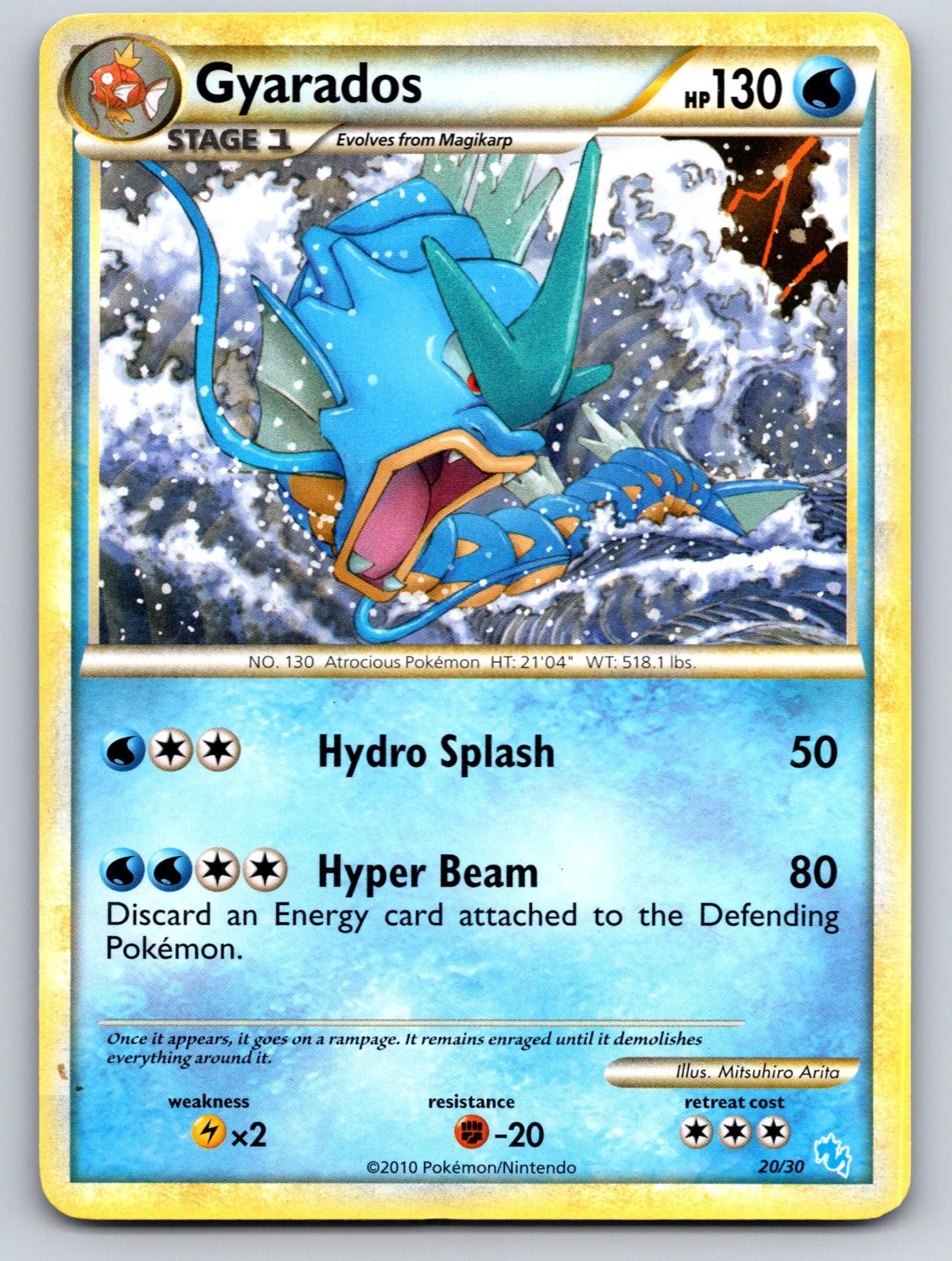 GYARADOS (#20 NON-HOLO) 20/30 HGSS TRAINER KIT: GYARADOS & RAICHU POKEMON MP