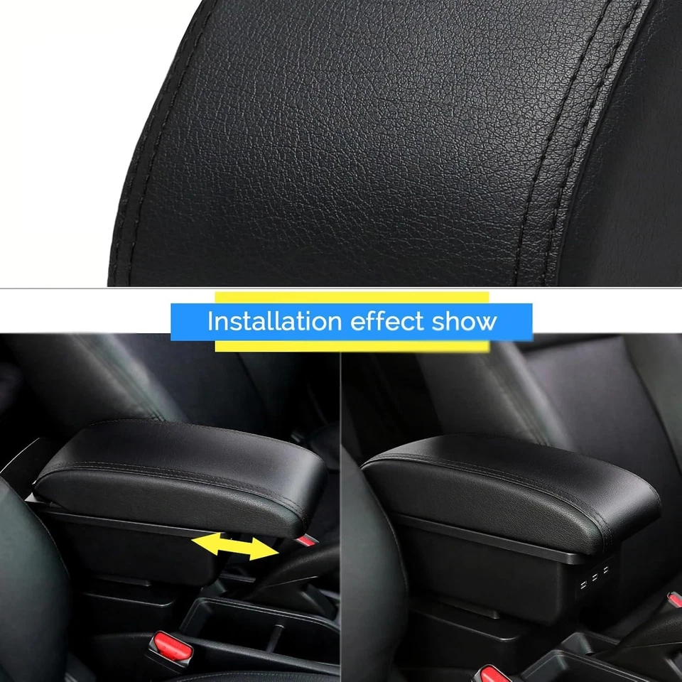 Caja reposabrazos para Toyota Yaris Vitz Hatchback 2006-2011 doble capa 3 puertos USB Foto 3 de 4