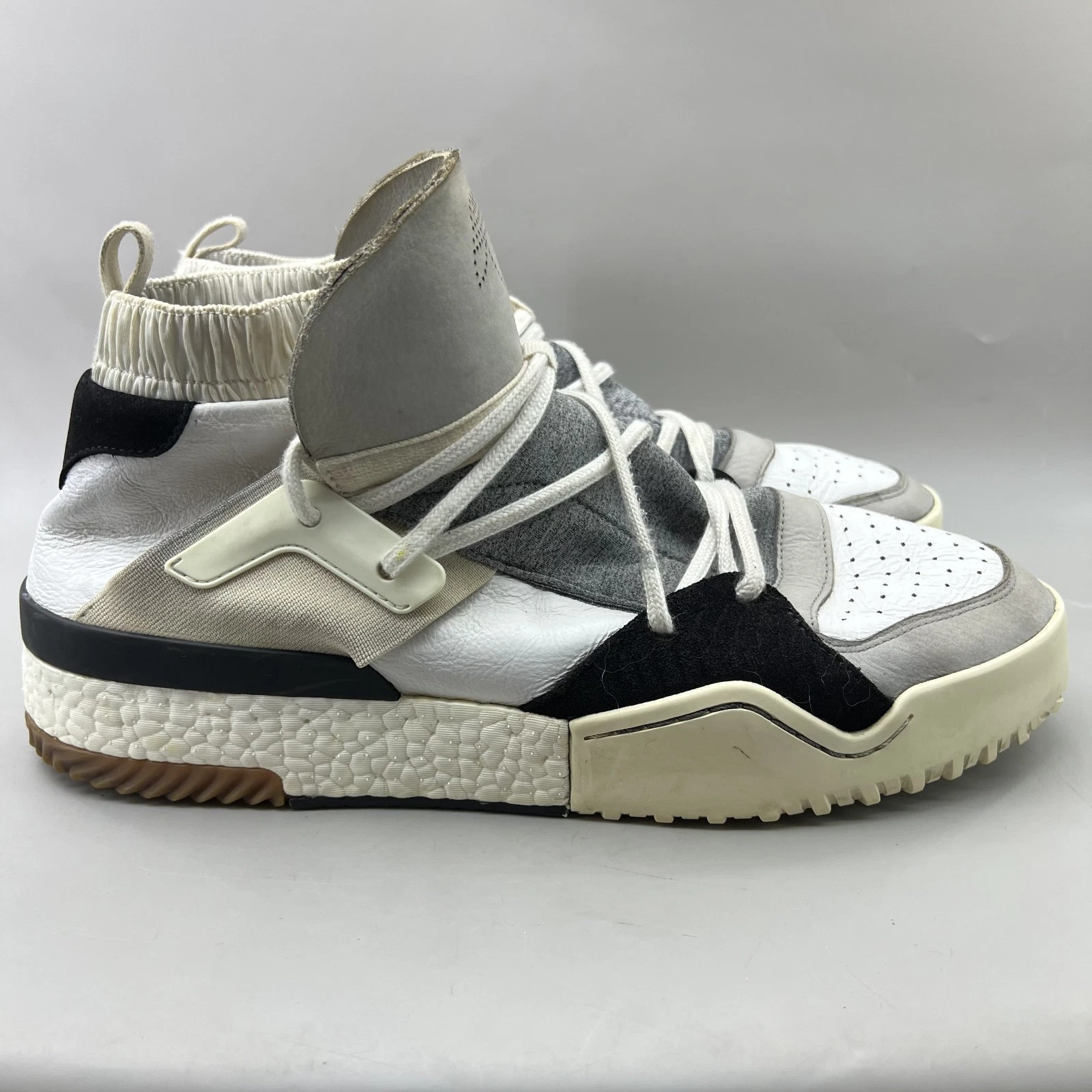 Adidas Alexander Wang x AW BBall Cream Sneakers Uomo Taglia 13.5 Designer Mid Scarpe