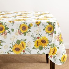 Elrene Home Fashions Sunflower 52"x70" Rectangle Tablecloth , Multi Color