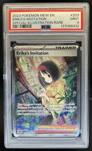 2023 Pokemon SV 151 Erika's Invitation Special Illustration Rare #203/165 PSA 9