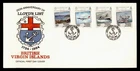 DR WHO 1984 BRITISH VIRGIN ISLANDS FDC LLOYDS LIST ANIV COMBO $1 R65655