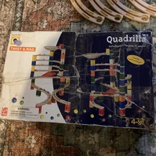 Hape Quadrilla Twist Wooden Marble Run Maze Educational German Construction Set.