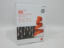 New String A Long GE 300 Icicle Style Christmas Lights Multicolor White Wire