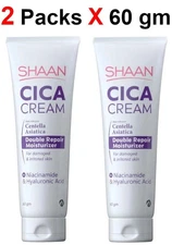Shaan CICA Cream with Centella Asiatica for Sensitive & Irritated Skin (2X60gm)