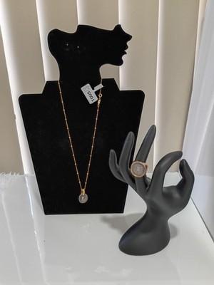 TOUS Gold & Silver Vermeil Jewelry Set Necklace & Ring Sterling Silver 925