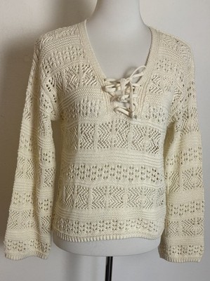 Page One Damen Strick Pullover Langarm Beige Mit Strick Muster Gr.S
