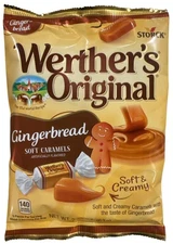 2.22oz/10ct WERTHER'S Original GINGERBREAD Soft Caramels LMTD EDIT Holiday Candy