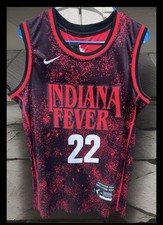 NWT! Caitlin Clark #22 Indiana Fever Victory Rebel Stitched Jersey Size 44 M!