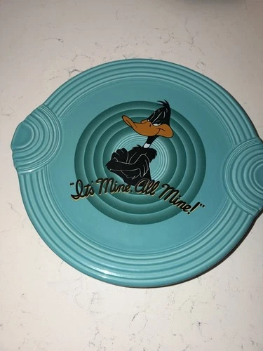 Fiesta Ware Looney Tunes Daffy Duck Cake Plate Platter 12 Inches