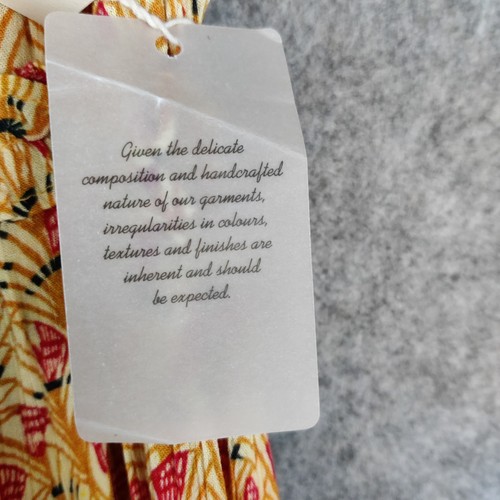 Maison Hotel Dress Size Small Yellow Maxi Floral Boho Halterneck Strappy NWT - Picture 7 of 20